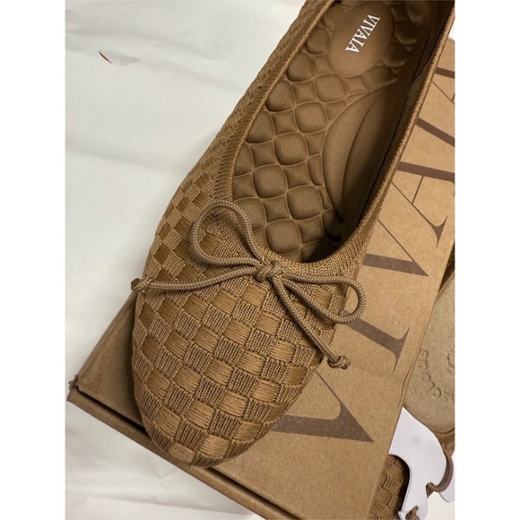 VIVAIA Ballet Flats Block Heel Comfortable Slip On Shoes Neutral EU/40 US/9 - Picture 6 of 7